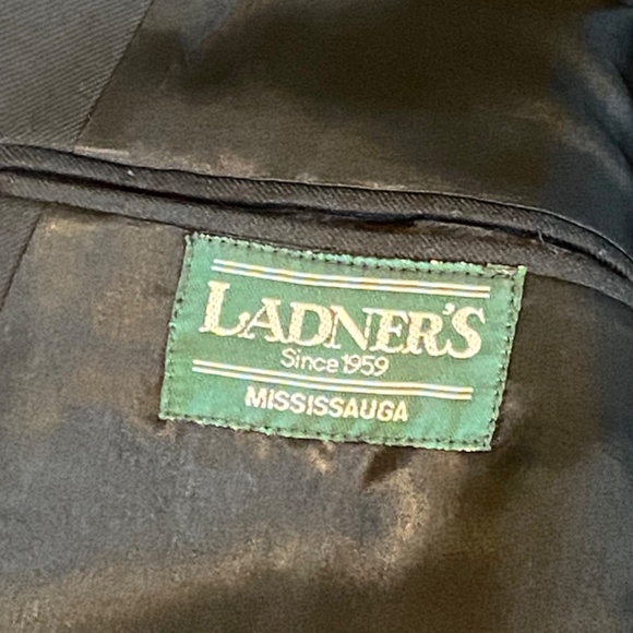 Savile Row Double Breasted Wool Blazer Black Gold Buttons Classic 40R-42R - Picture 8 of 12